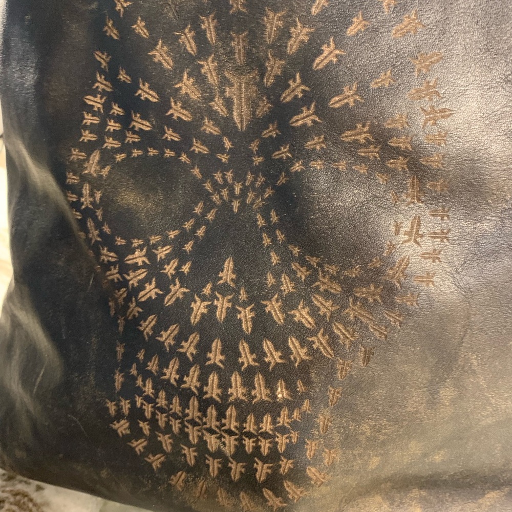 Frye distressed bucket bag